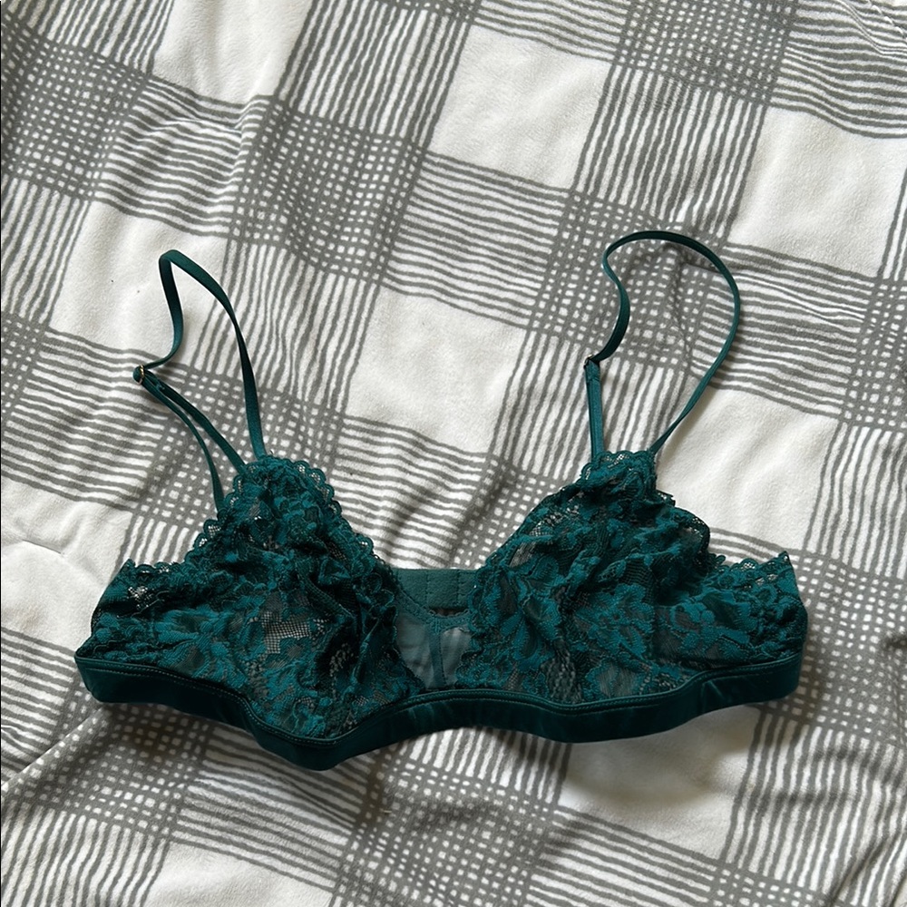 Elegant Green Lace Bralette